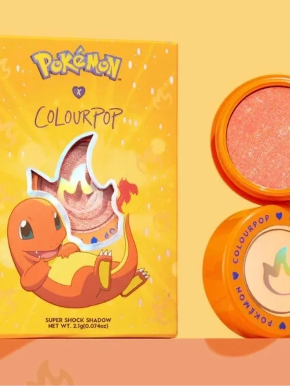 NWTColourPop Pokémon Charmander Super Shock Shadow Flame Thrower Crème to POWder